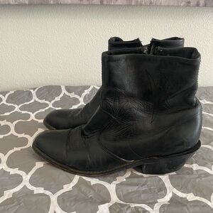 Double H 1875 Western Zipper Ankle Boot Black Size Men’s 11D wide cowboy